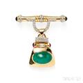 18kt Gold Gemset Brooch