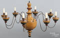 Contemporary turned and painted chandelier