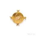 Aesthetic Movement 18kt Gold Brooch Tiffany  Co
