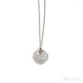 Platinum and Diamond Pendant Elsa Peretti Tiffany  Co