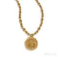 18kt Gold and Gold Coin Pendant Necklace David Webb