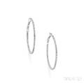 18kt White Gold and Diamond Hoop Earrings