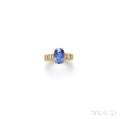 18kt Gold Sapphire and Diamond Ring