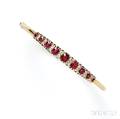 Antique Gold Ruby and Diamond Bracelet