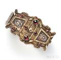Antique Giltsilver and Garnet Bracelet