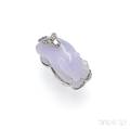 18kt White Gold Lavender Jade and Diamond Ring