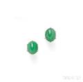 14kt Gold and Jade Earstuds