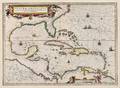 North America Gulf Coast Florida and the Caribbean Johannes Jansson 15881664 Insulae Americanae in Oceano Septentrionali cum Ter