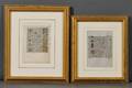 Manuscript Leaves France Mid15th Century Two Framed