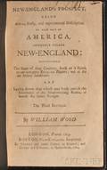 Wood William fl 16291635 New Englands Prospect