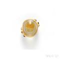 18kt Gold Lemon Quartz and Garnet Ring Adelline