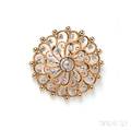 18kt Gold and Diamond PendantBrooch