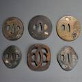 Six Mixed Metal Tsuba