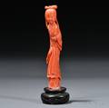 Carved Coral Figure of a Woman