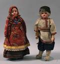 Two Papiermache Dolls