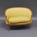 Louis XVIstyle Fruitwood Upholstered Settee