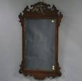 Chippendalestyle Maple and Parcelgilt Scrollframe Mirror