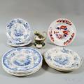 Twelve English Ceramic Plates and a Creamer