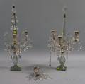 Pair of Crystal Prism Candelabra