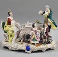 German Porcelain Plateau of a Musical Scene