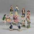 Ten Continental Porcelain Figures and Figural Groups