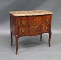 Louis XVstyle Marbletop Marquetry Commode