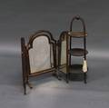 George III Inlaid Mahogany Muffineer and a Walnut Mirrored Dressing Stand