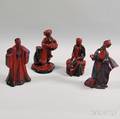 Four Royal Doulton Flambe Character Figures