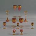 Eleven Pieces of Mosertype Glass Stemware