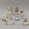 Approximately Twentyfour Ceramic and Glass Flower and Animal Figures