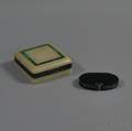 Onyx and Malachite Sterlingmounted Box and a Tortoiseshell Magnifying Glass