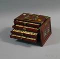 Bone Mahjong Set in Brassmounted Camphorwood Case