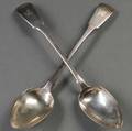Two George IIIIV Sterling Silver Stuffing Spoons