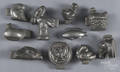 Ten animalform lead chocolate molds