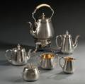 Sixpiece Victorian Sterling Silver Tea and Coffee Service
