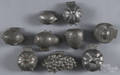 Nine fruitform lead chocolate molds