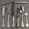 Assembled Continental Rococostyle Silver Flatware Service