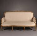 Louis XVIstyle Carved Giltwood Upholstered Canap