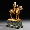 Wegener Giltbronze and Ivory Figure of a Knight
