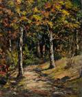 Gustave Adolph Hoffman German 18691945 Woodland Path in Early Autumn