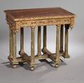 Neoclassicalstyle Polychromepainted and Parcelgilt Occasional Table
