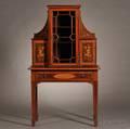 Edwardian Marquetry and Mahogany Display Cabinet