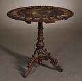 Alpine Painted and Carved Walnut Tilttop Table