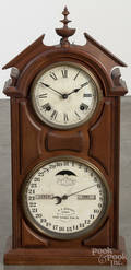 Ithaca walnut calendar clock