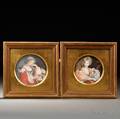 Two Miniature Portraits on Ivory