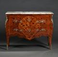 Louis XVstyle Marquetry Marbletop Commode