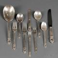 International Royal Danish Pattern Sterling Silver Flatware Service