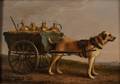 Francois Vandeverdonk Belgian 19th Century Chien et Charrette de Laitir