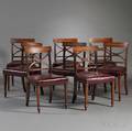 Eight Regency Mahogany Side Chairs