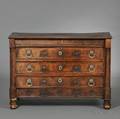 Neoclassical Provincial Carved Walnut Commode